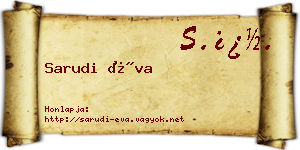 Sarudi Éva névjegykártya